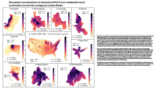Ambient air quality and health impacts of PM2.5 from US residential wood combustion